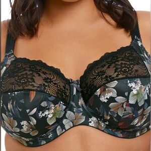 Elomi 38k Morgan side support underband full coverage floral lace unlined bra